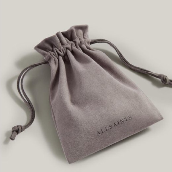 NWT All Saints Luna hoop earrings in gold brass - Picture 4 of 6